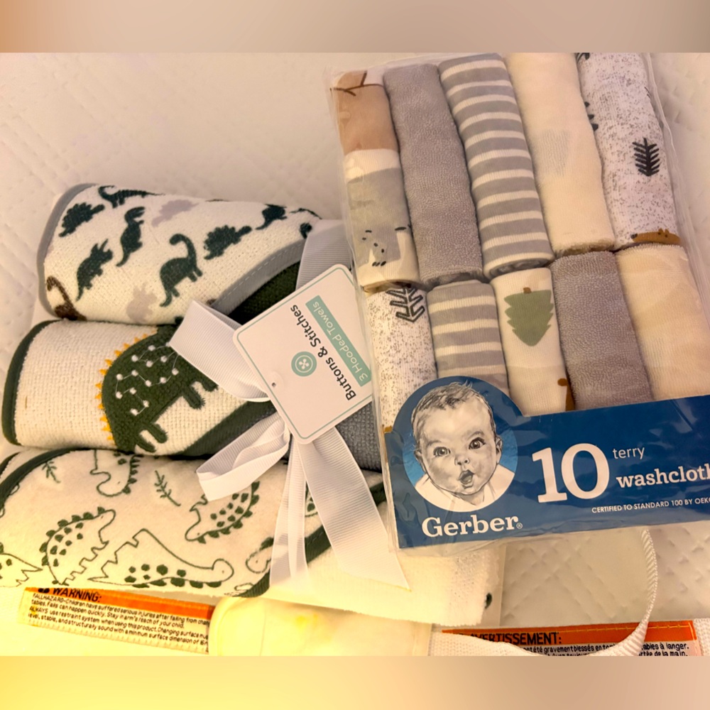 Baby washcloths and towels